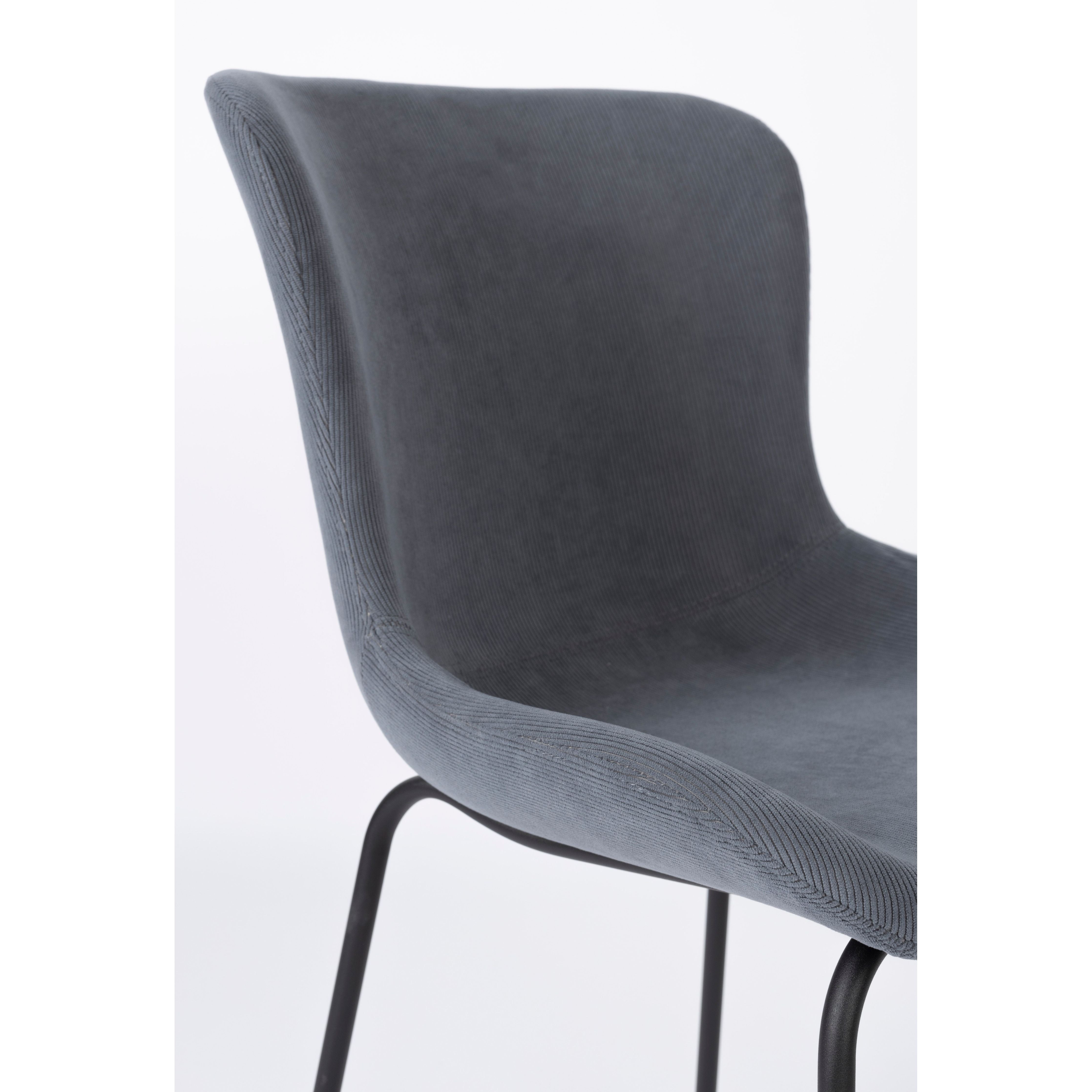 Chair junzo rib blue | 2 pieces
