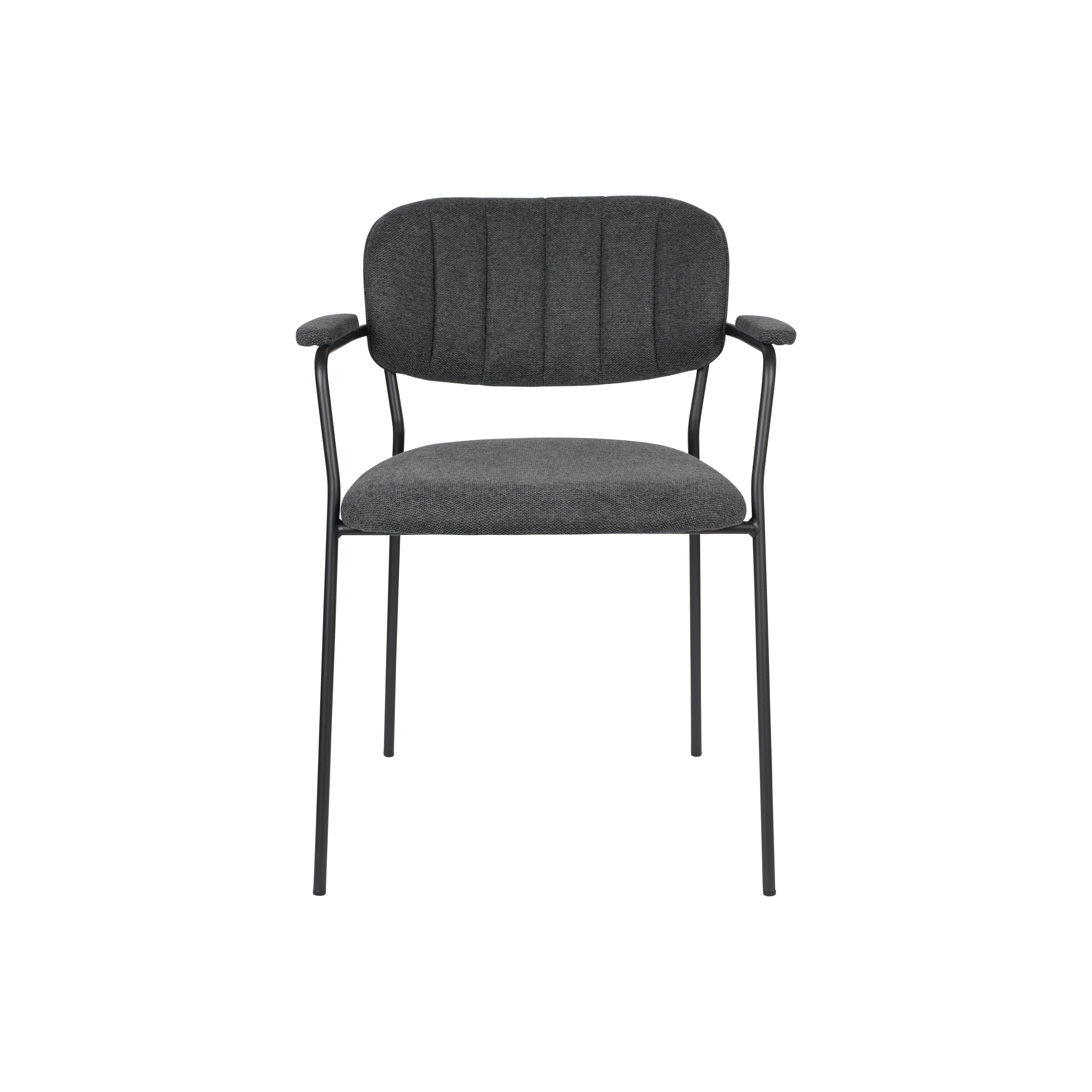 Armchair jolien black/dark gray | 2 pieces