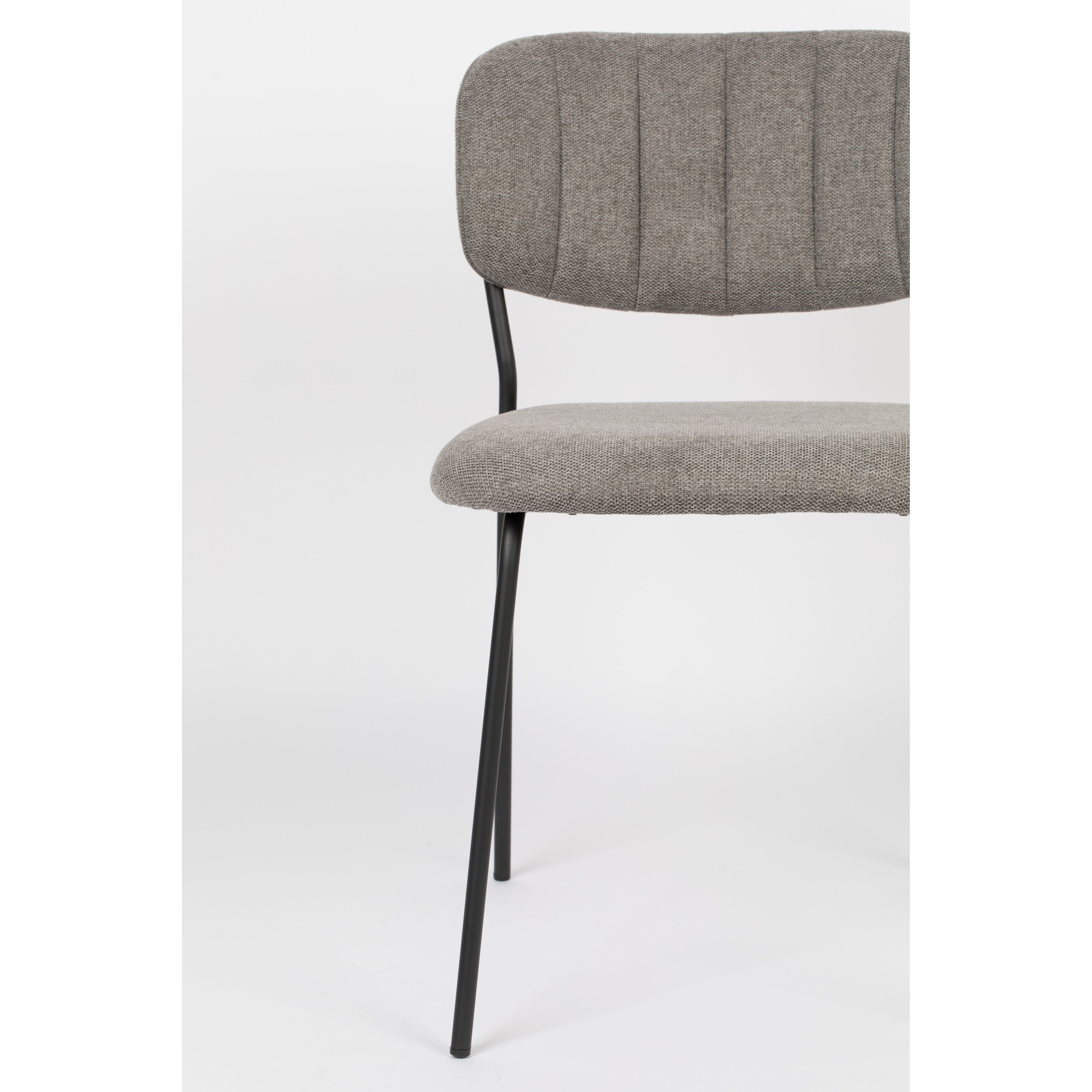 Chair jolien black/grey | 2 pieces