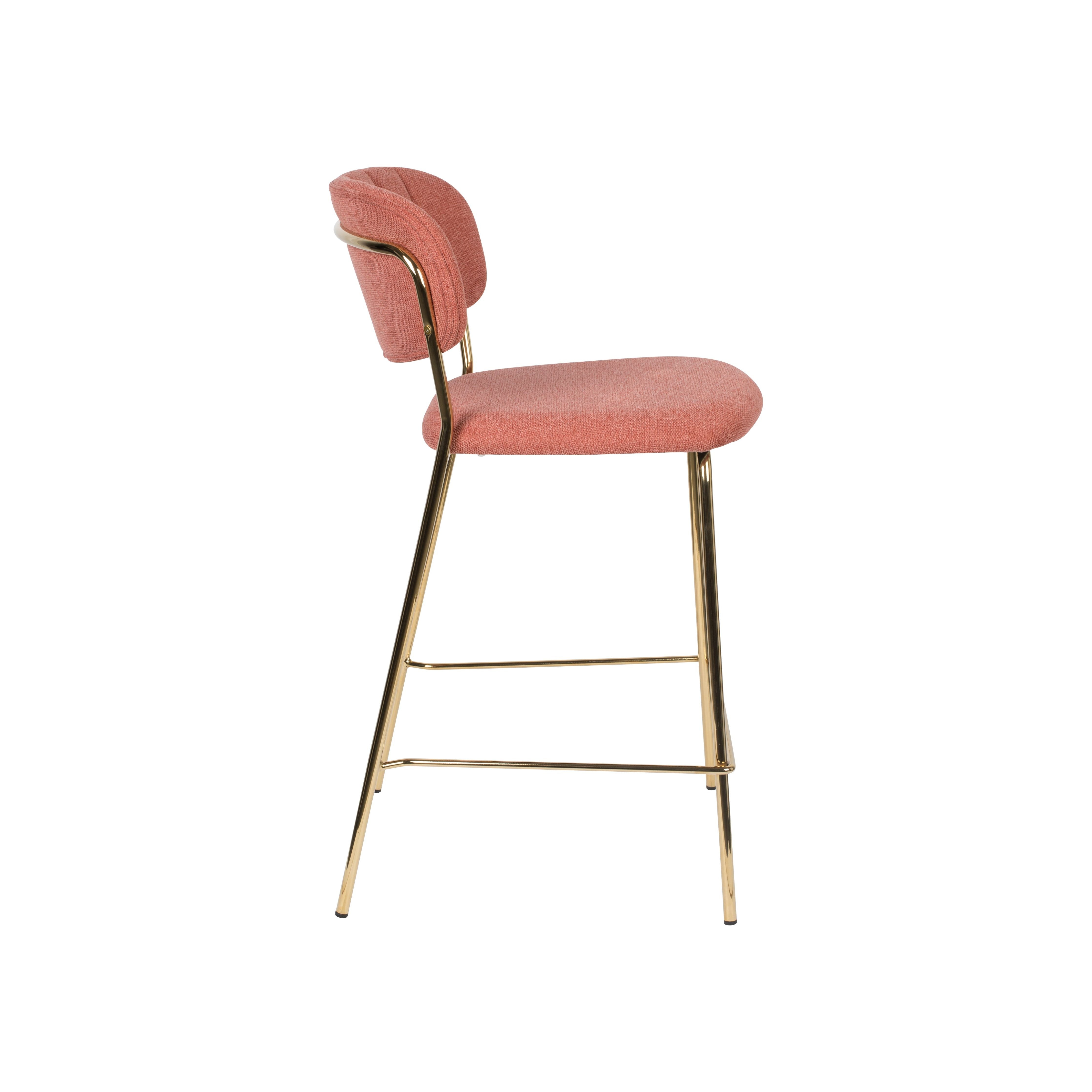 Bar stool jolien gold/pink
