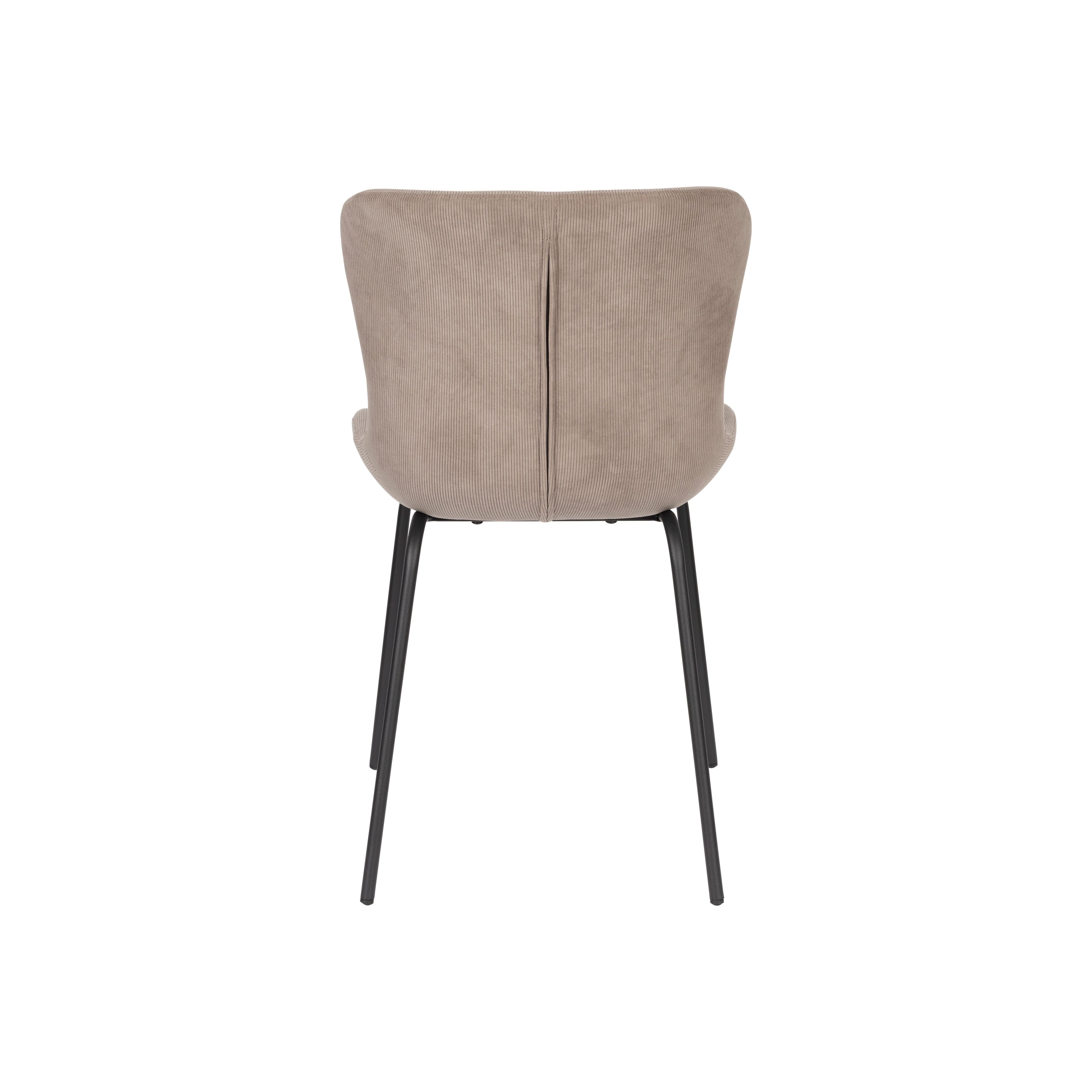 Chair junzo rib gray | 2 pieces