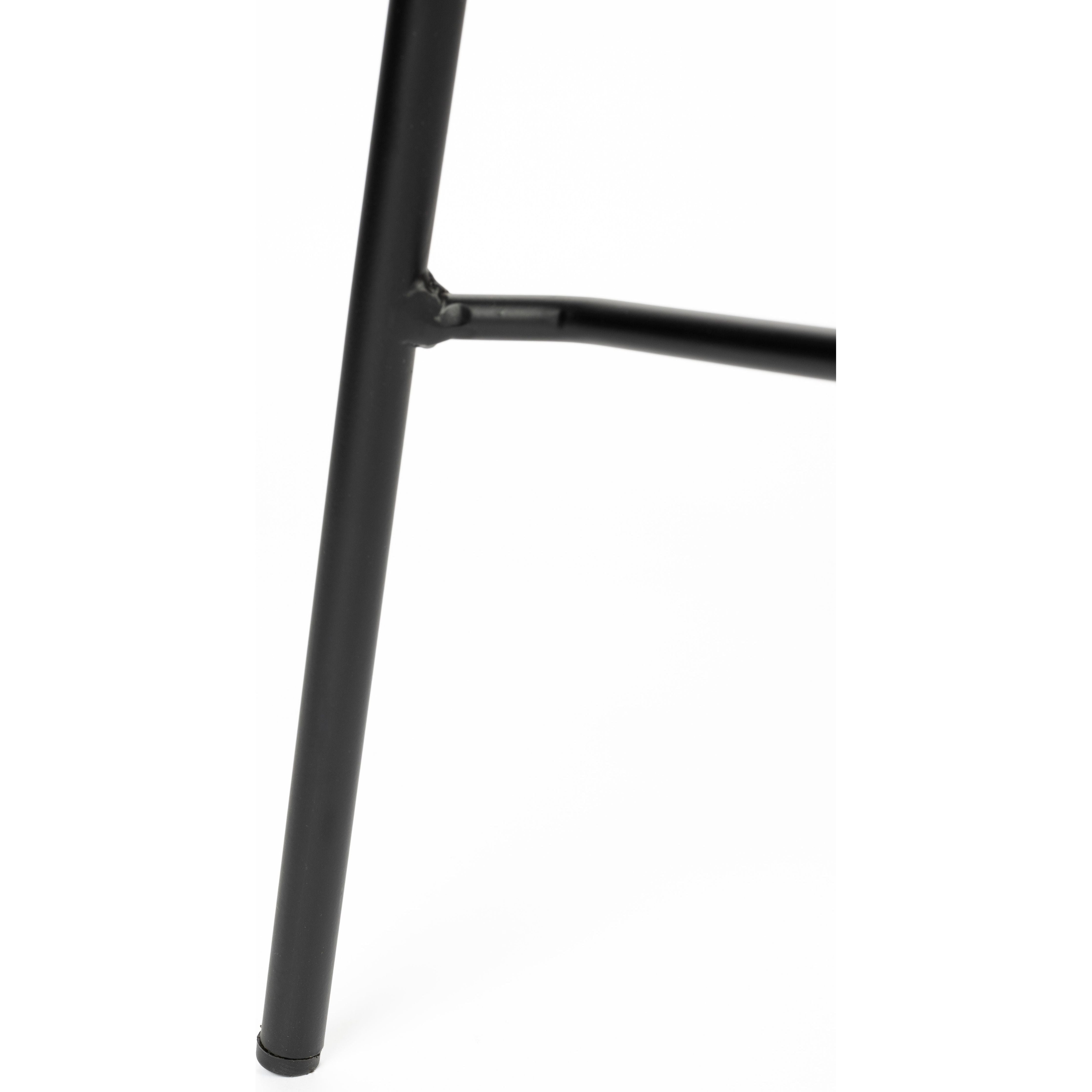 Bar stool jolien black/bouclé