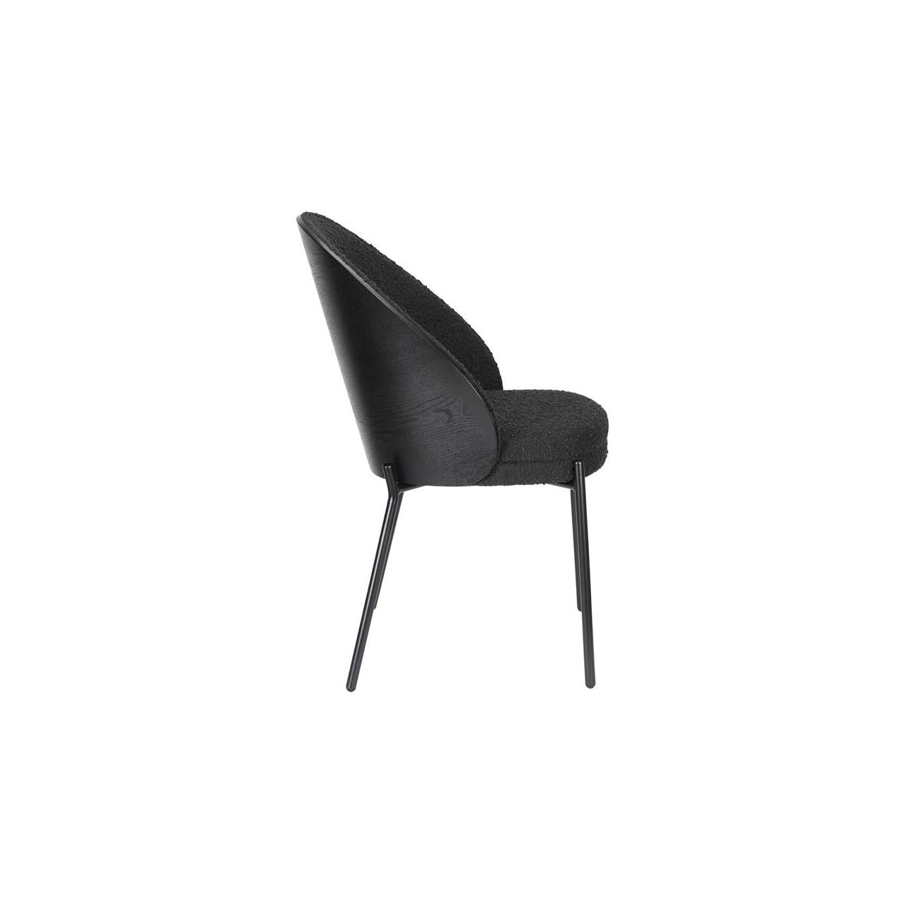 Chair rodin bouclé black