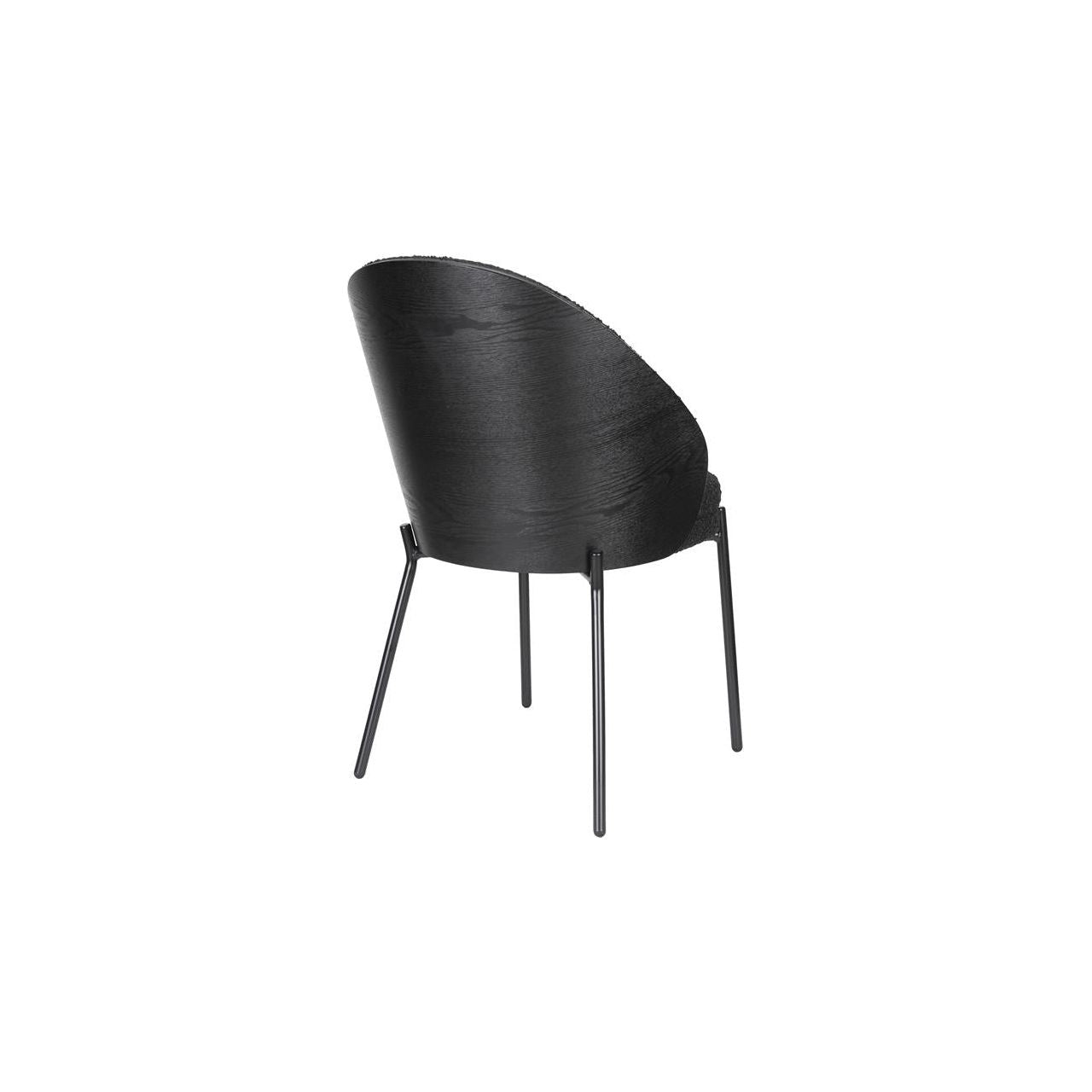 Chair rodin bouclé black