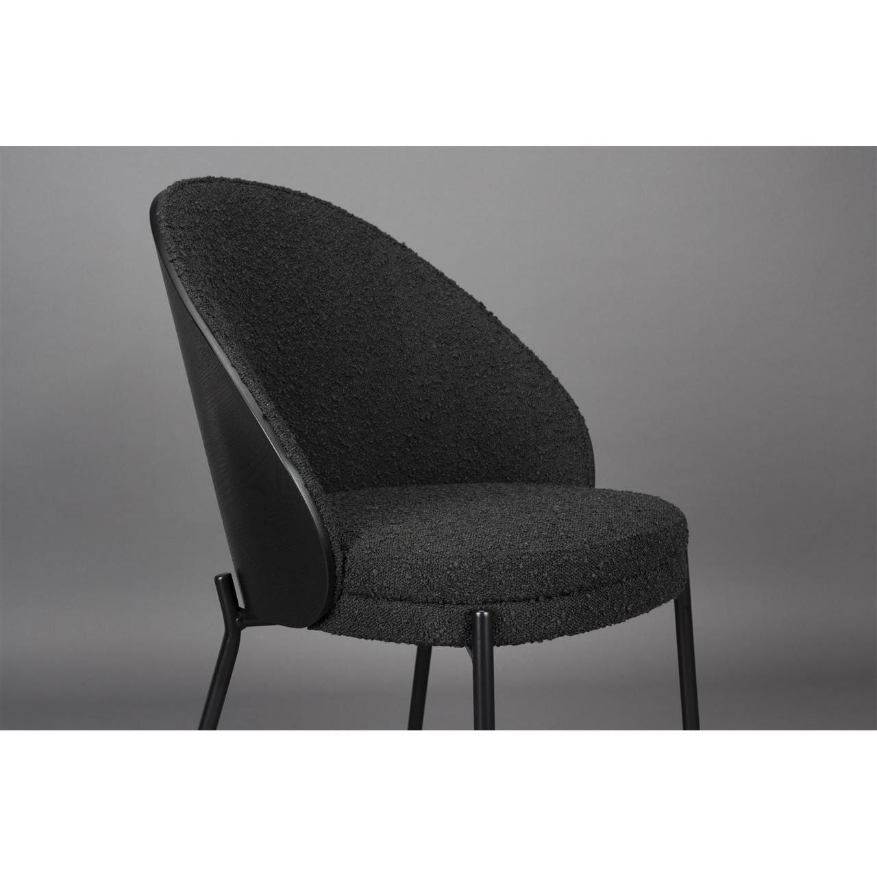 Chair rodin bouclé black