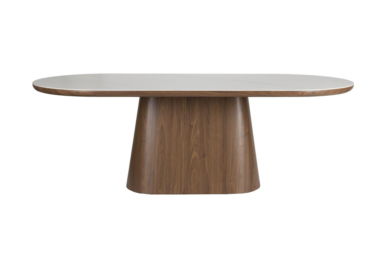 Dining table almira oval walnut