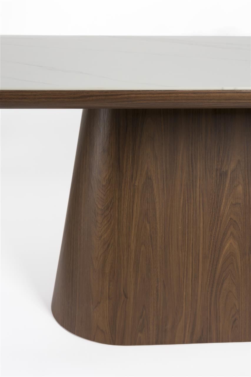 Dining table almira oval walnut