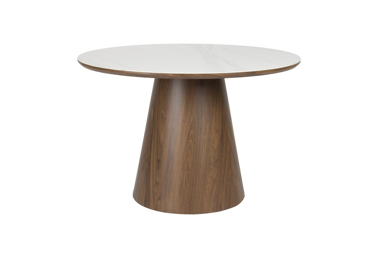 Dining table almira round walnut