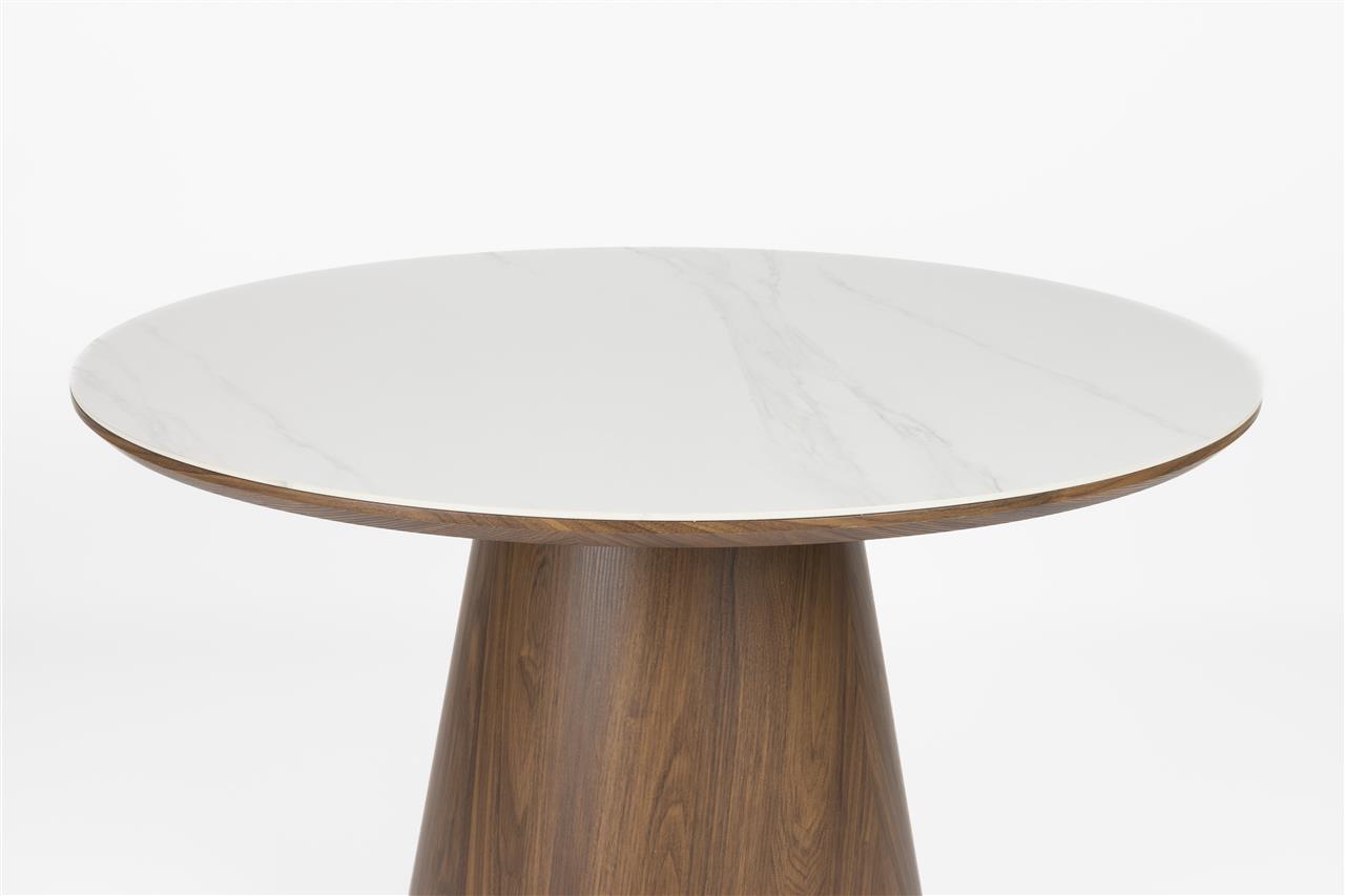 Dining table almira round walnut