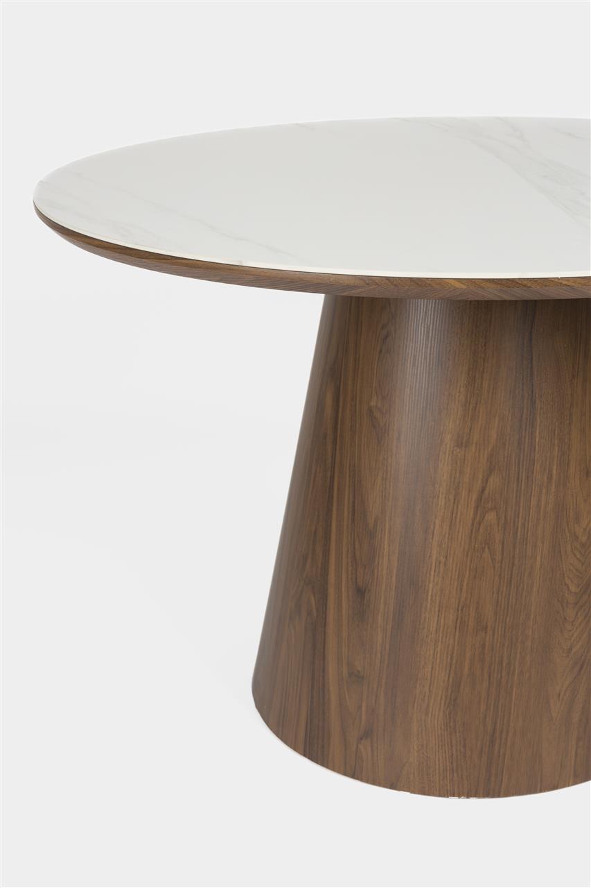 Dining table almira round walnut