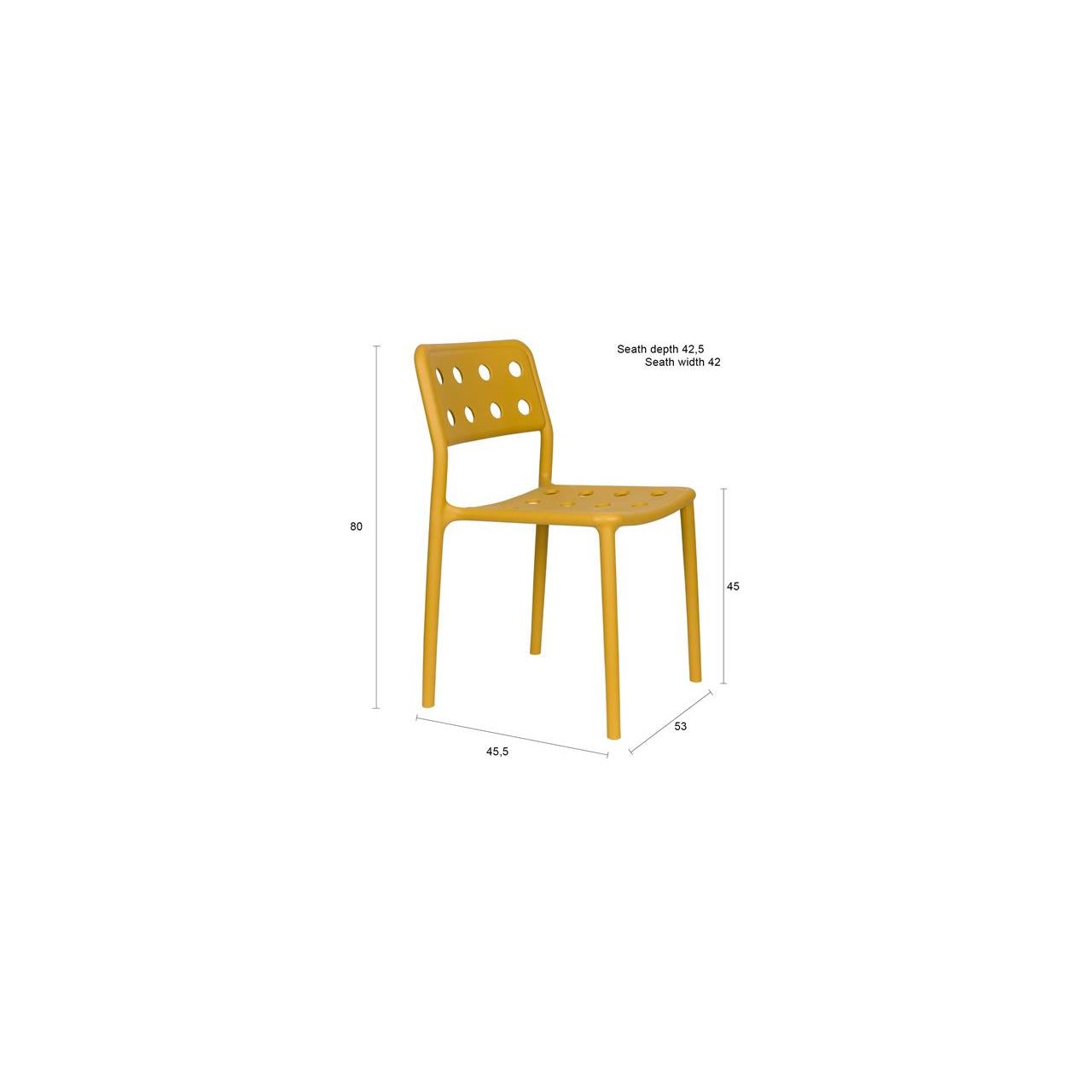 Outdoor chair serra ochre