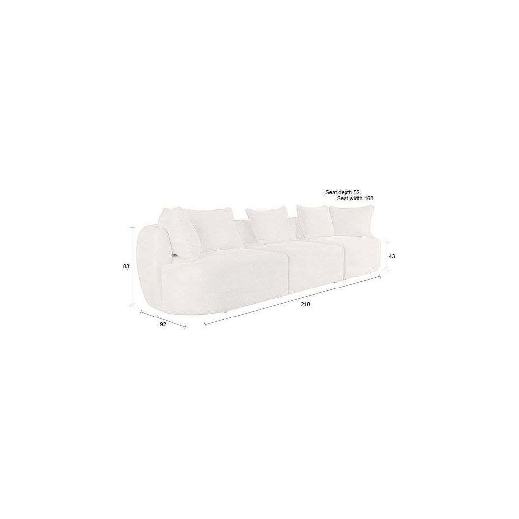 Sofa rocca 4.5 seater latte