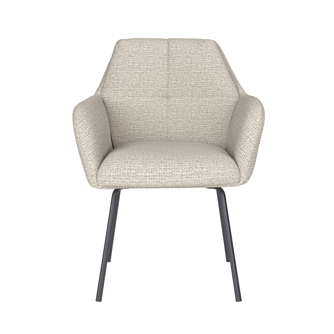 Chair pete off-white 4 metal legs