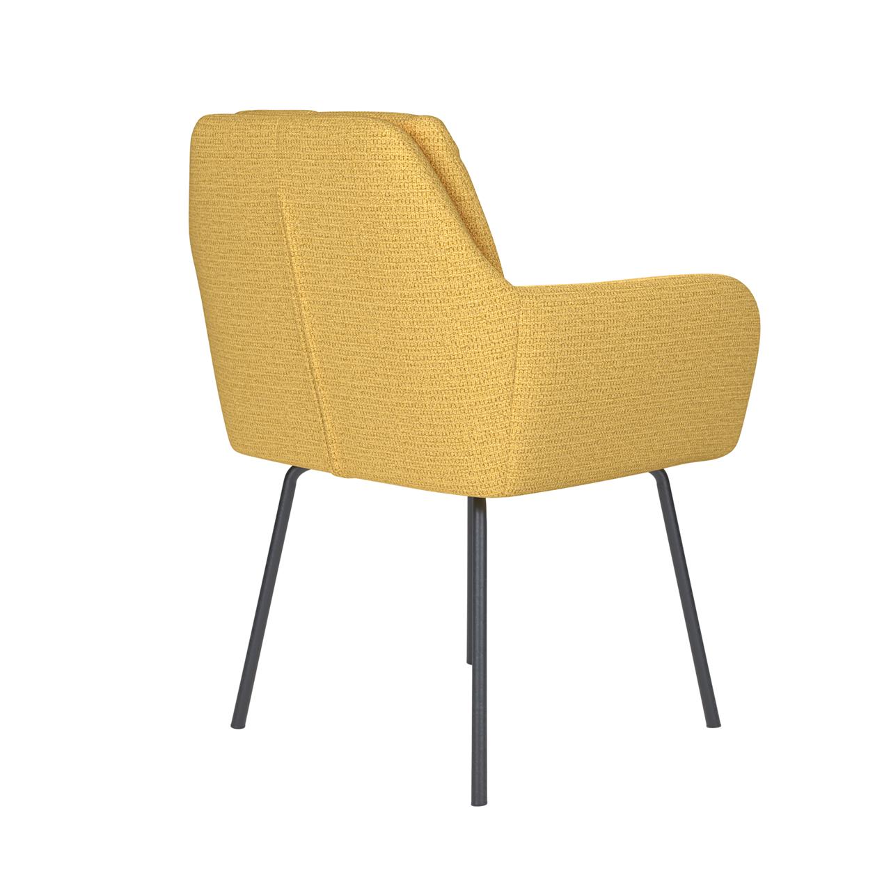 Chair pete ochre 4 metal legs