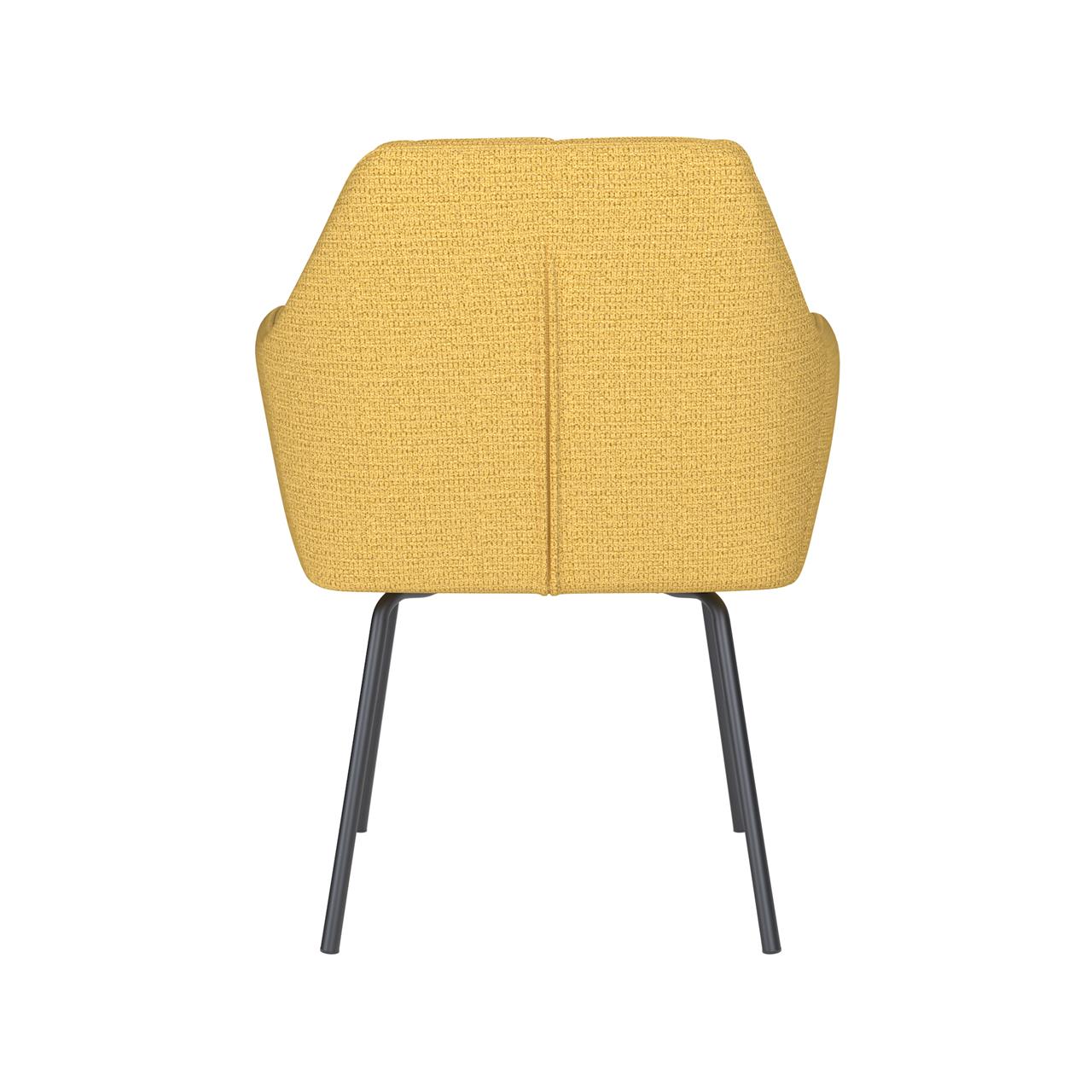 Chair pete ochre 4 metal legs