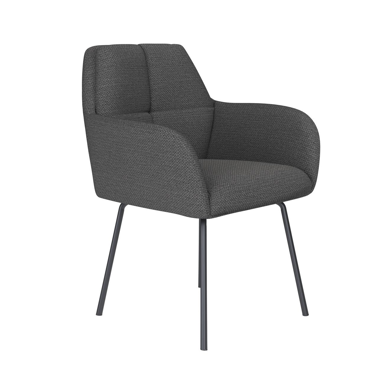 Chair pete grey 4 metal legs