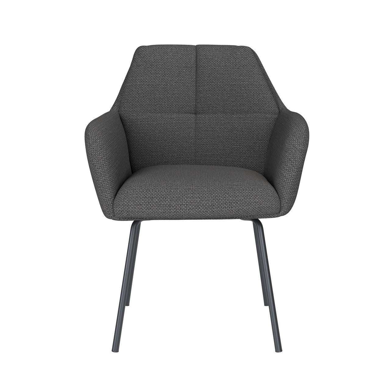 Chair pete grey 4 metal legs