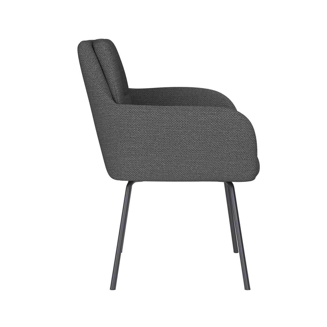 Chair pete grey 4 metal legs