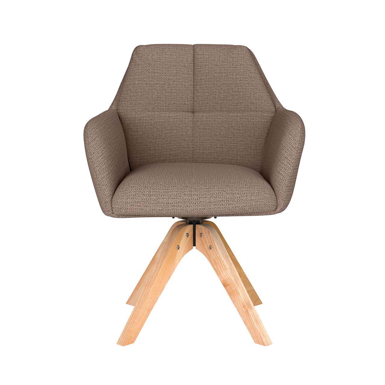 Chair pete taupe wooden swivel