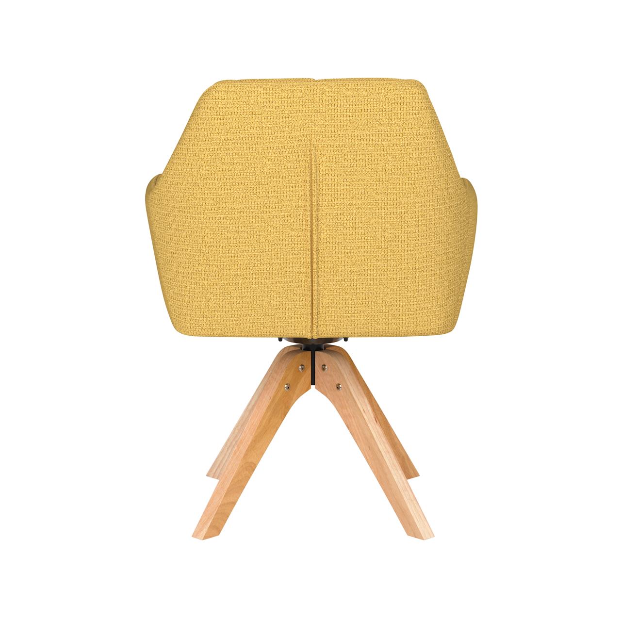 Chair pete ochre wooden swivel