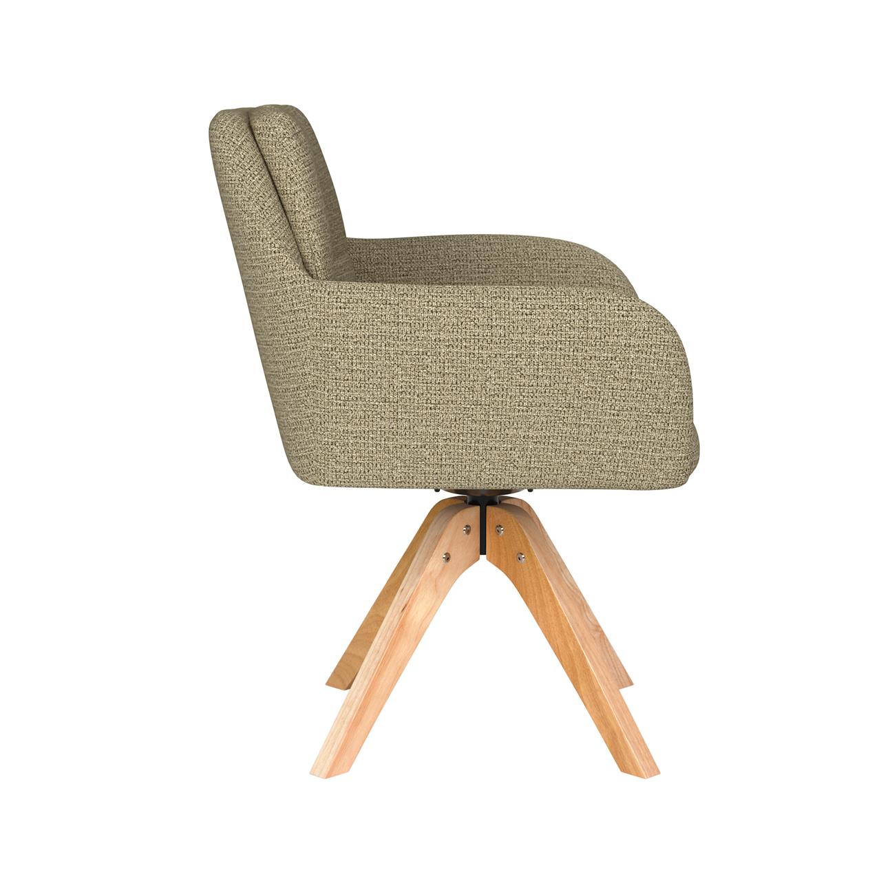 Chair pete green wooden swivel