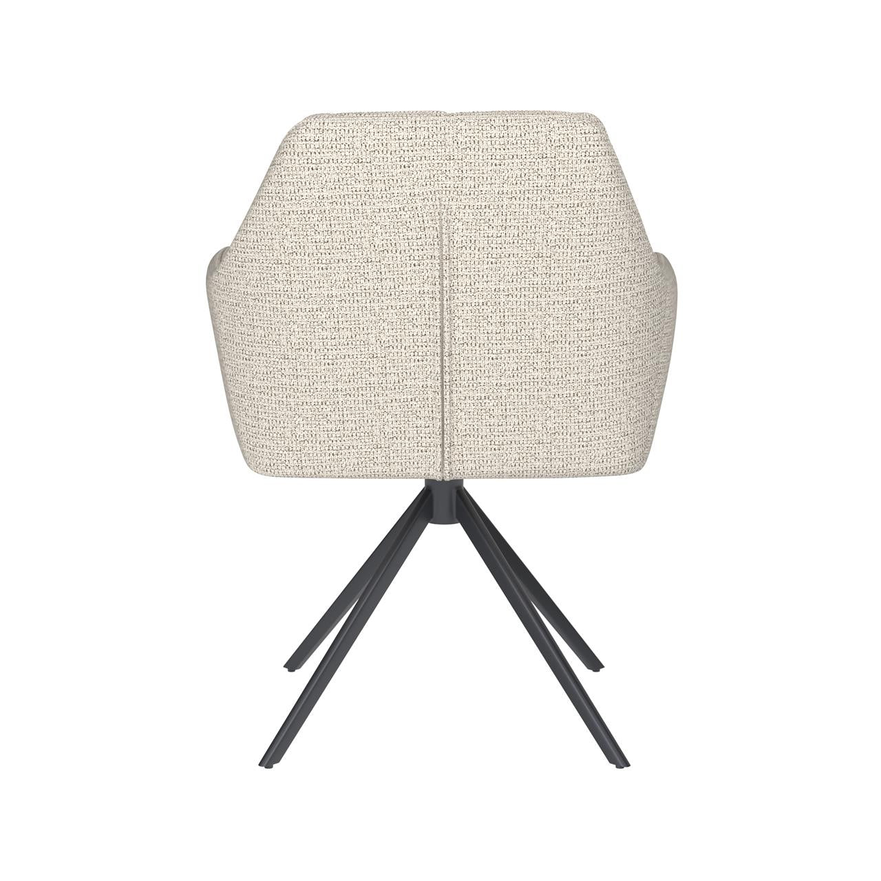 Chair pete off-white metal swivel