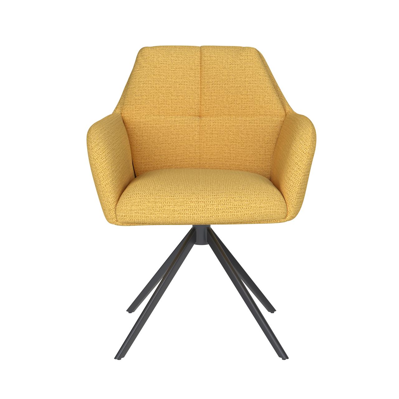 Chair pete ochre metal swivel