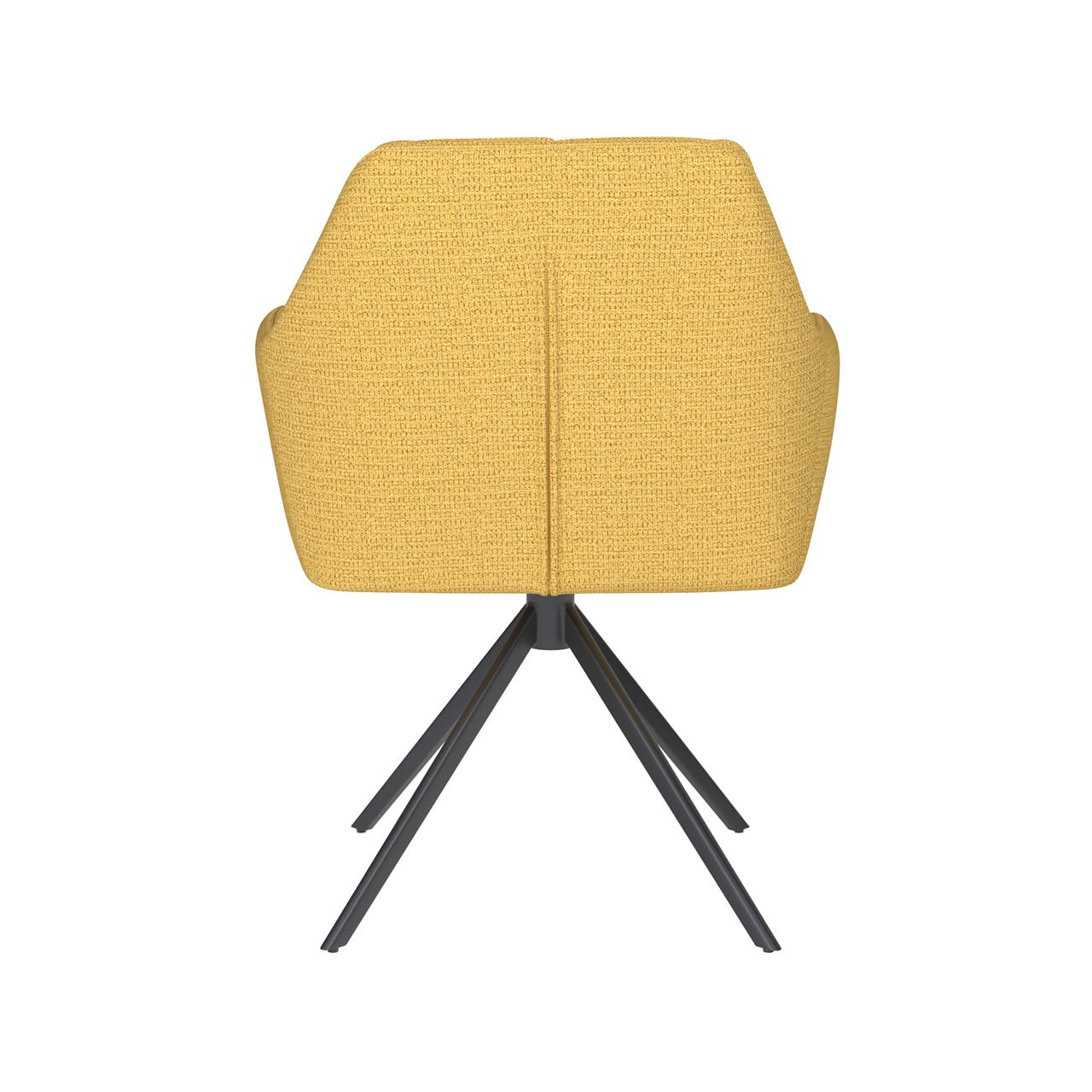 Chair pete ochre metal swivel