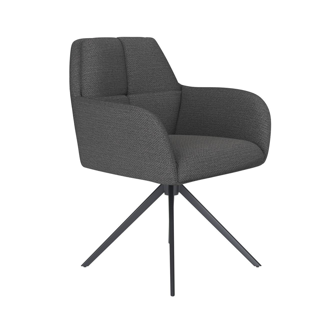 Chair pete grey metal swivel