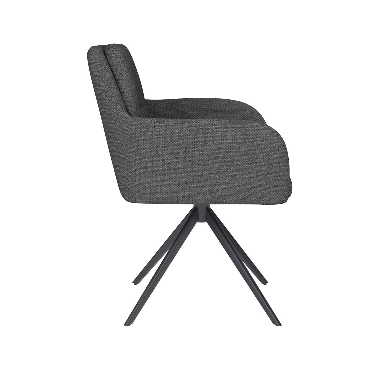 Chair pete grey metal swivel