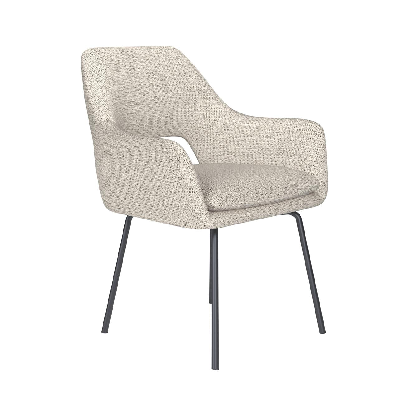 Chair mos off-white 4 metal legs