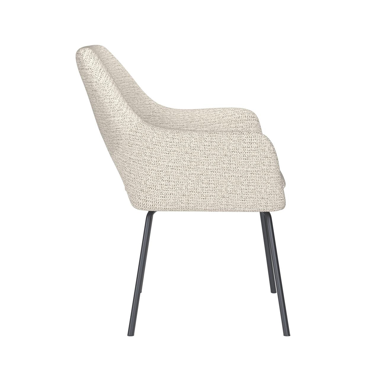 Chair mos off-white 4 metal legs