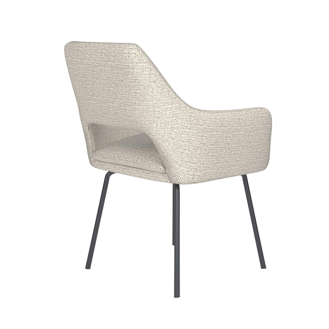 Chair mos off-white 4 metal legs