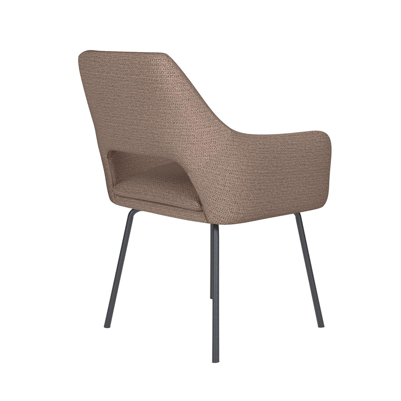 Chair mos taupe 4 metal legs