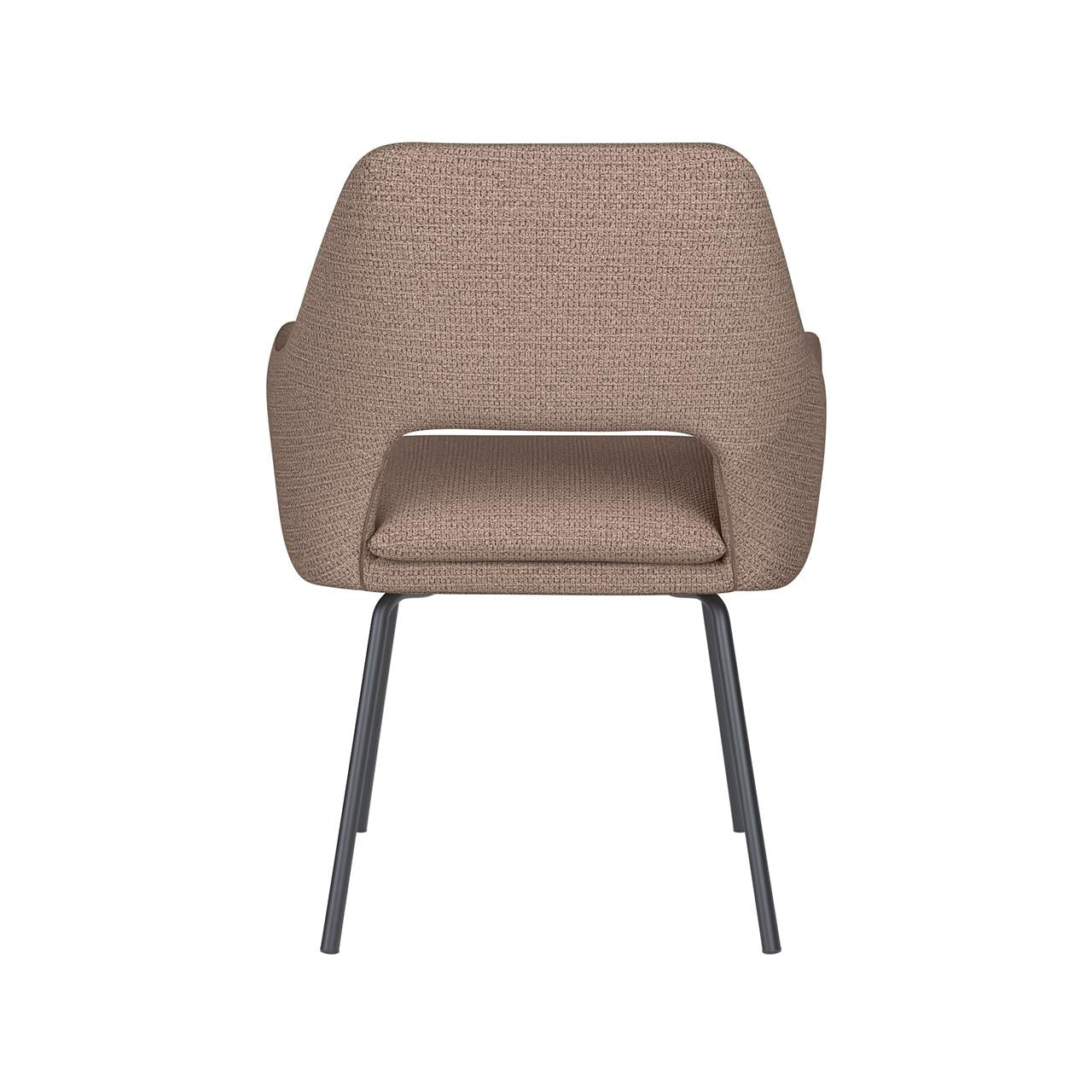 Chair mos taupe 4 metal legs