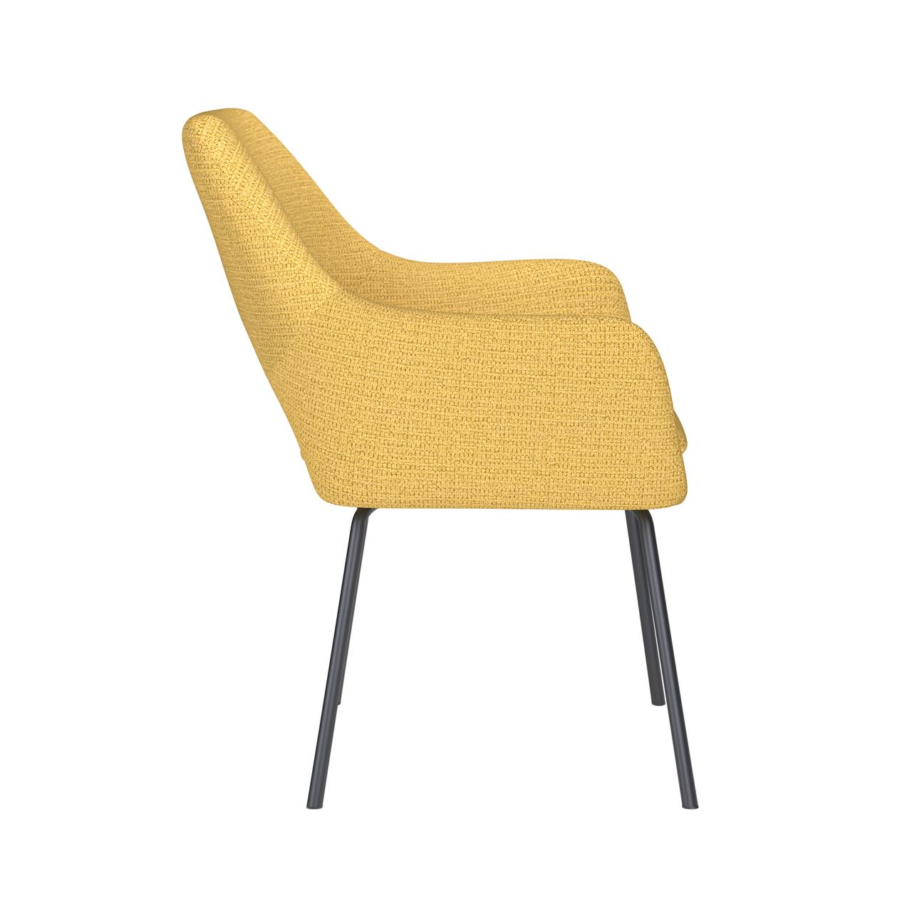 Chair mos ochre 4 metal legs