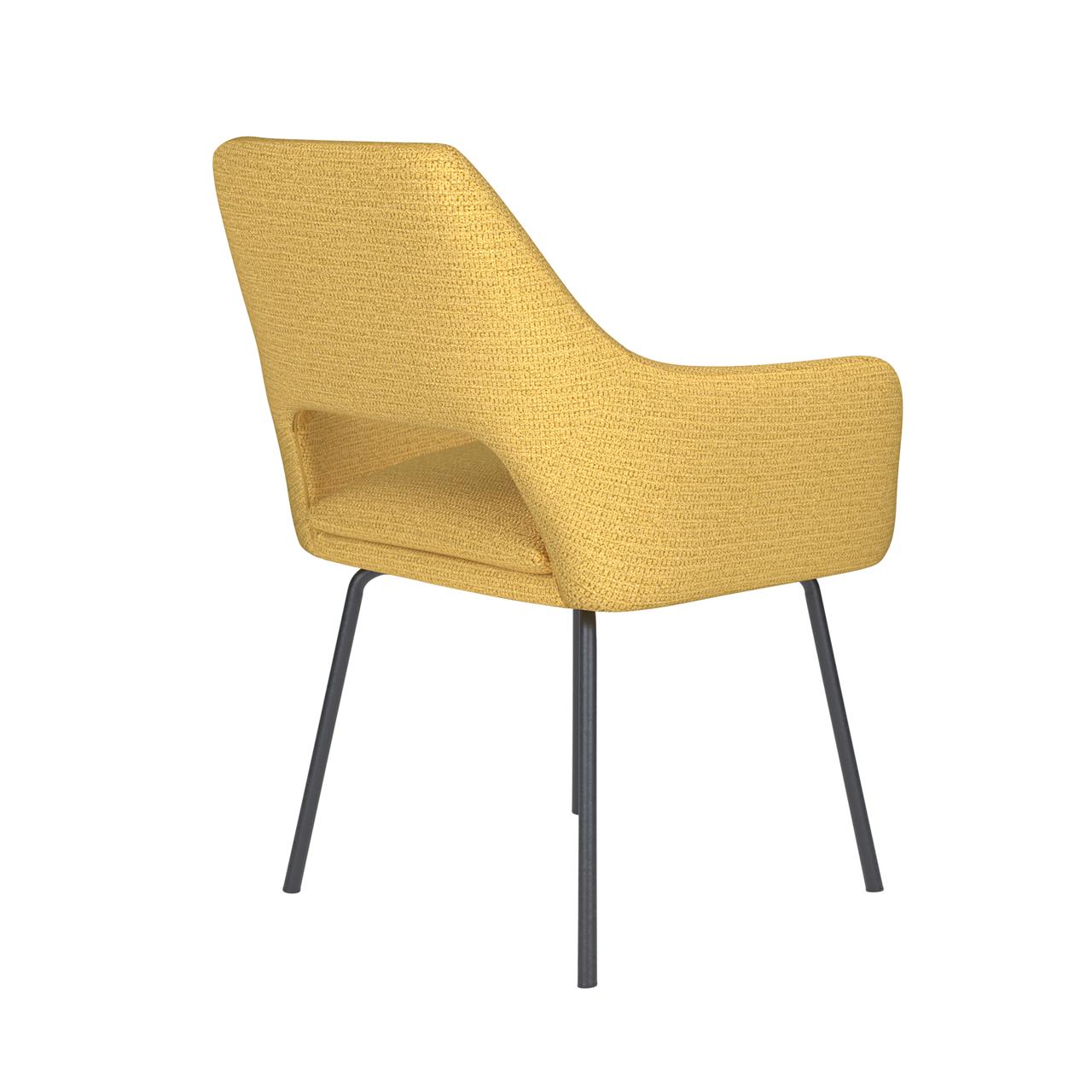 Chair mos ochre 4 metal legs