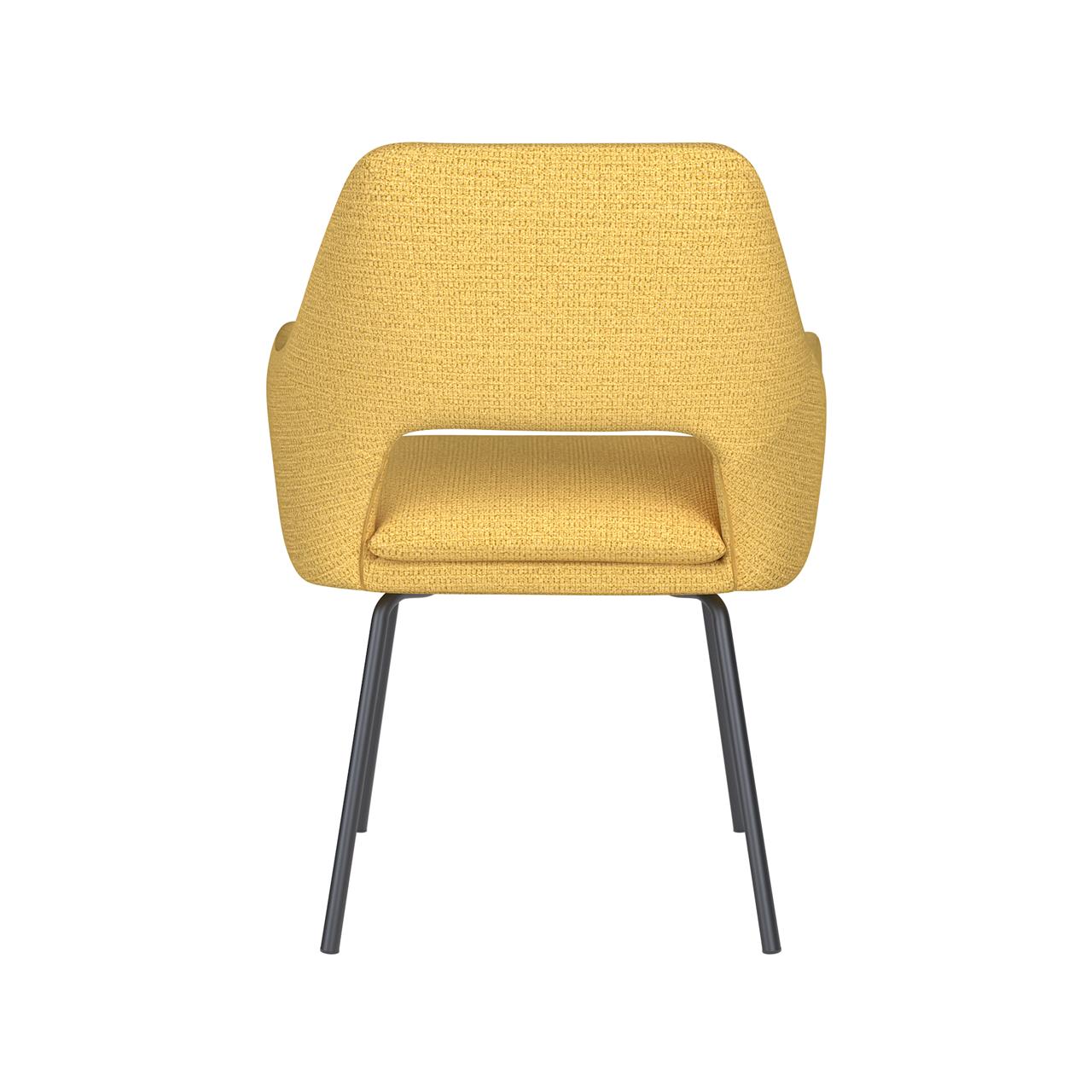 Chair mos ochre 4 metal legs
