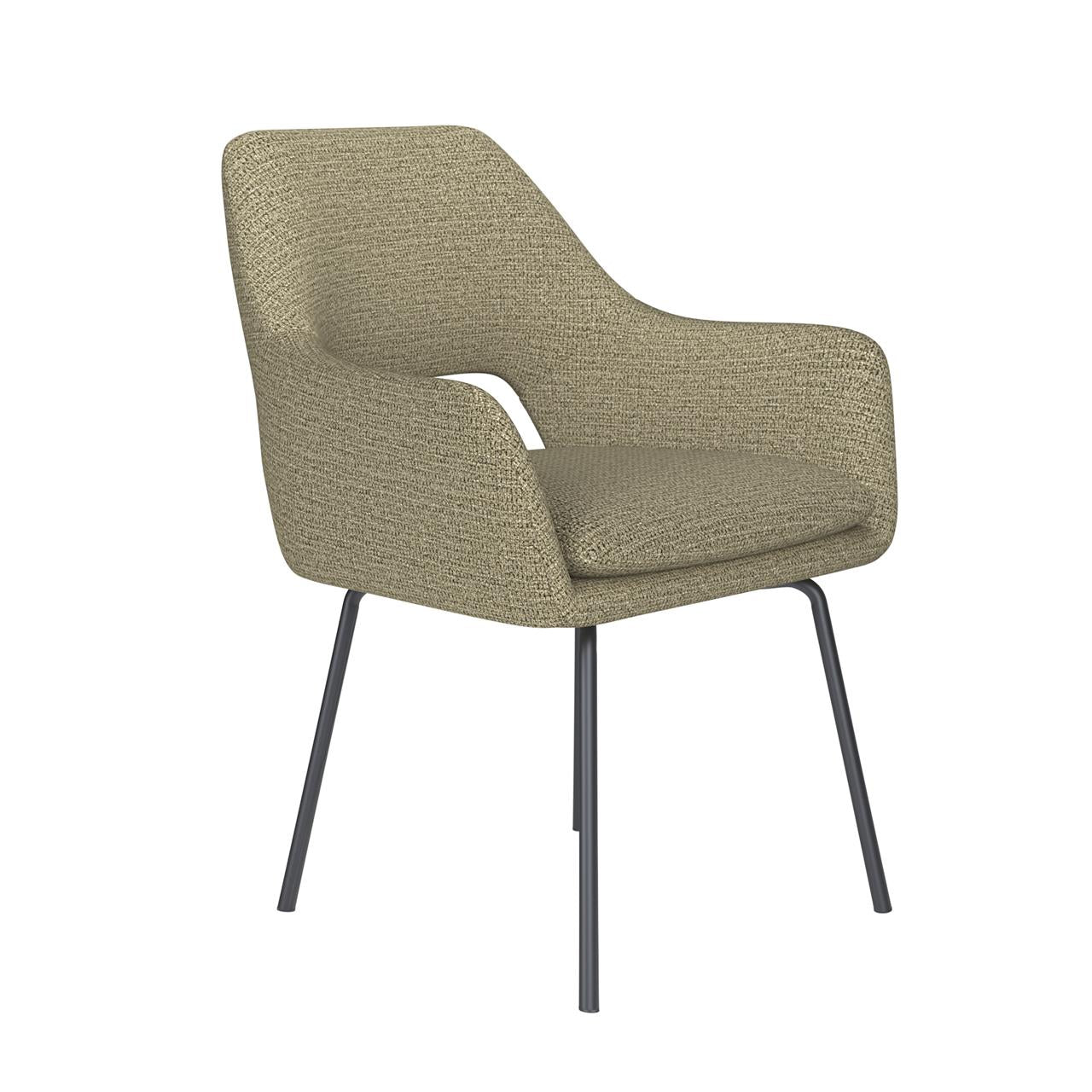 Chair mos green 4 metal legs
