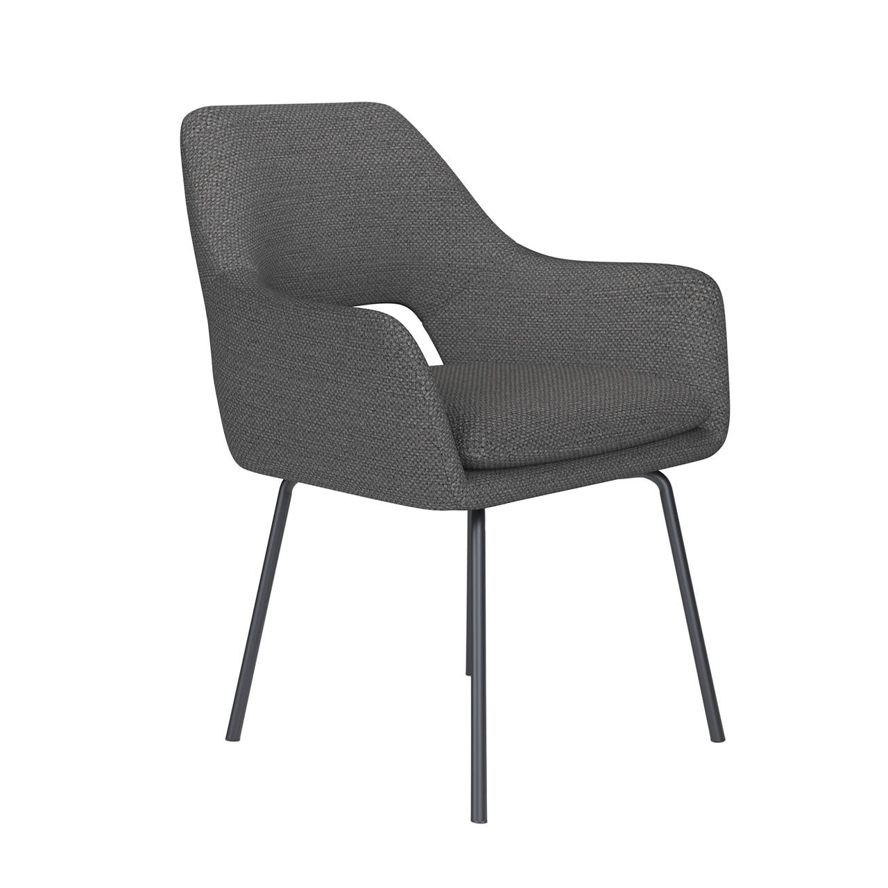 Chair mos grey 4 metal legs
