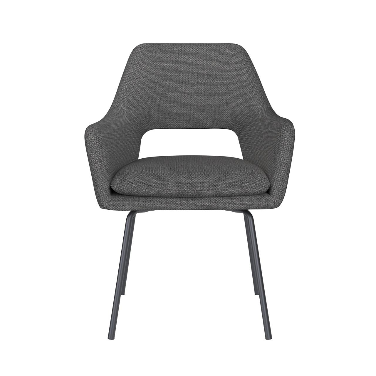 Chair mos grey 4 metal legs