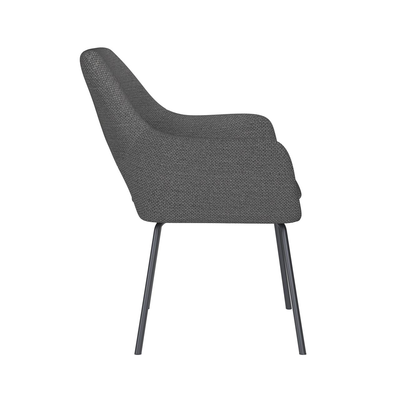 Chair mos grey 4 metal legs