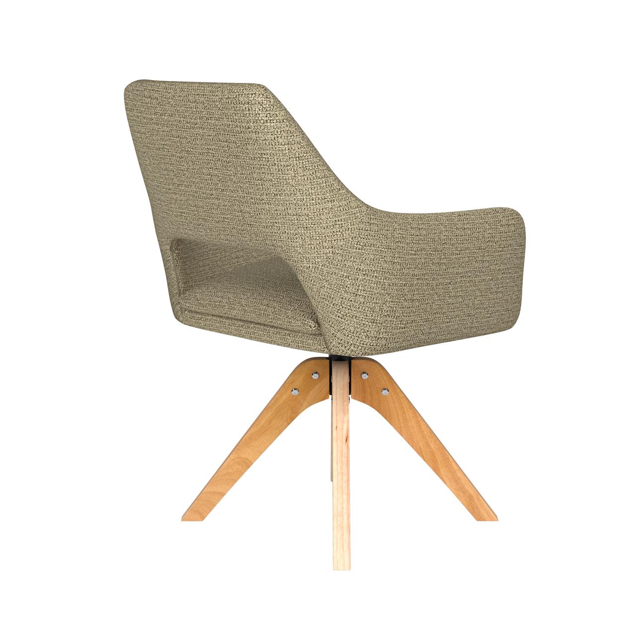 Chair mos green wooden swivel