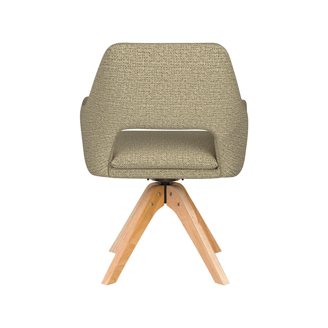 Chair mos green wooden swivel
