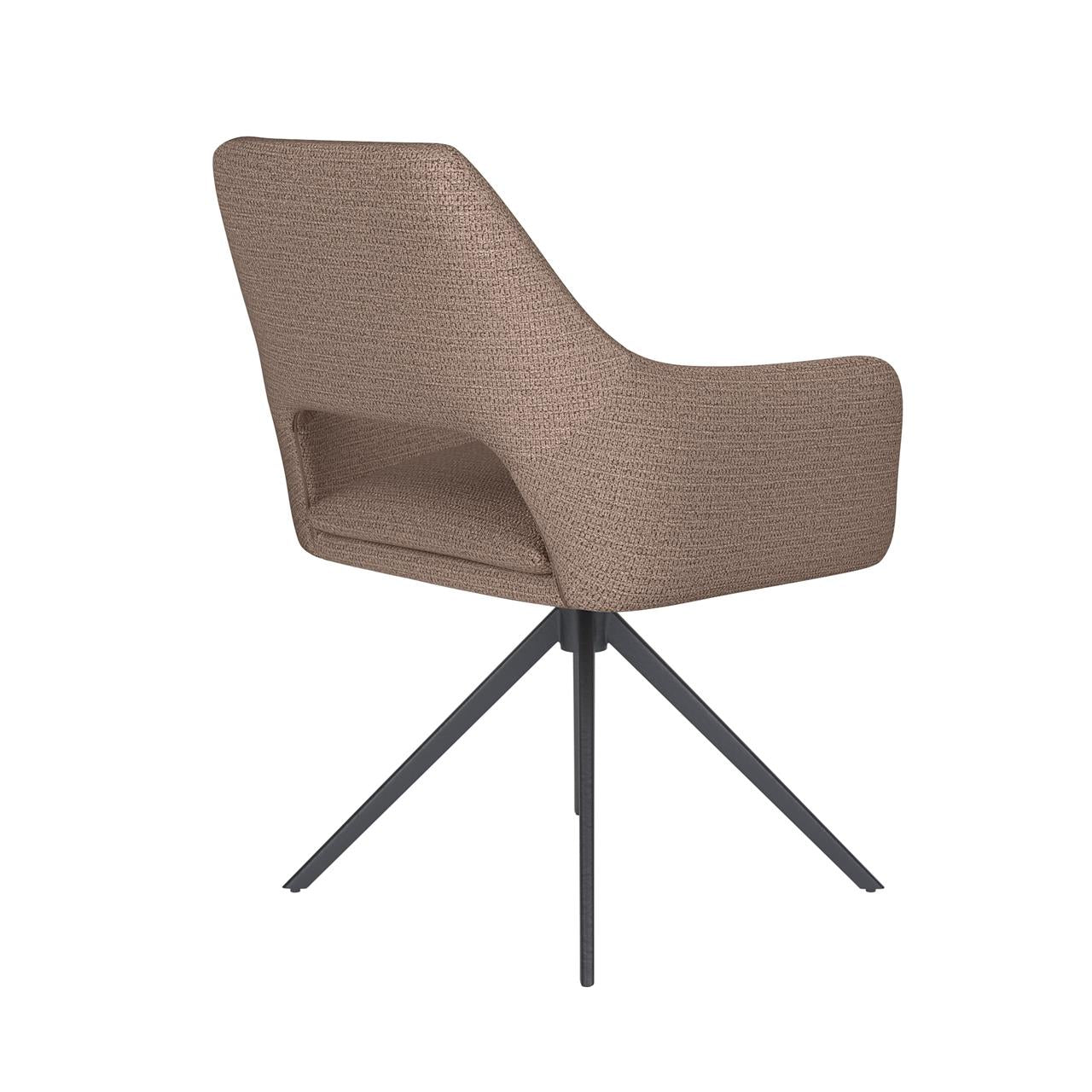 Chair mos taupe metal swivel