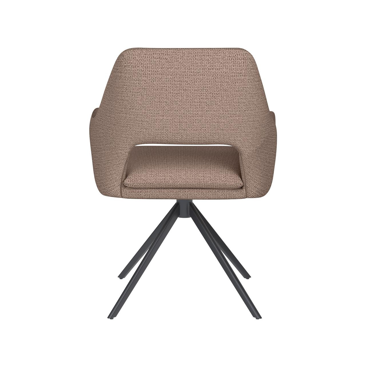 Chair mos taupe metal swivel