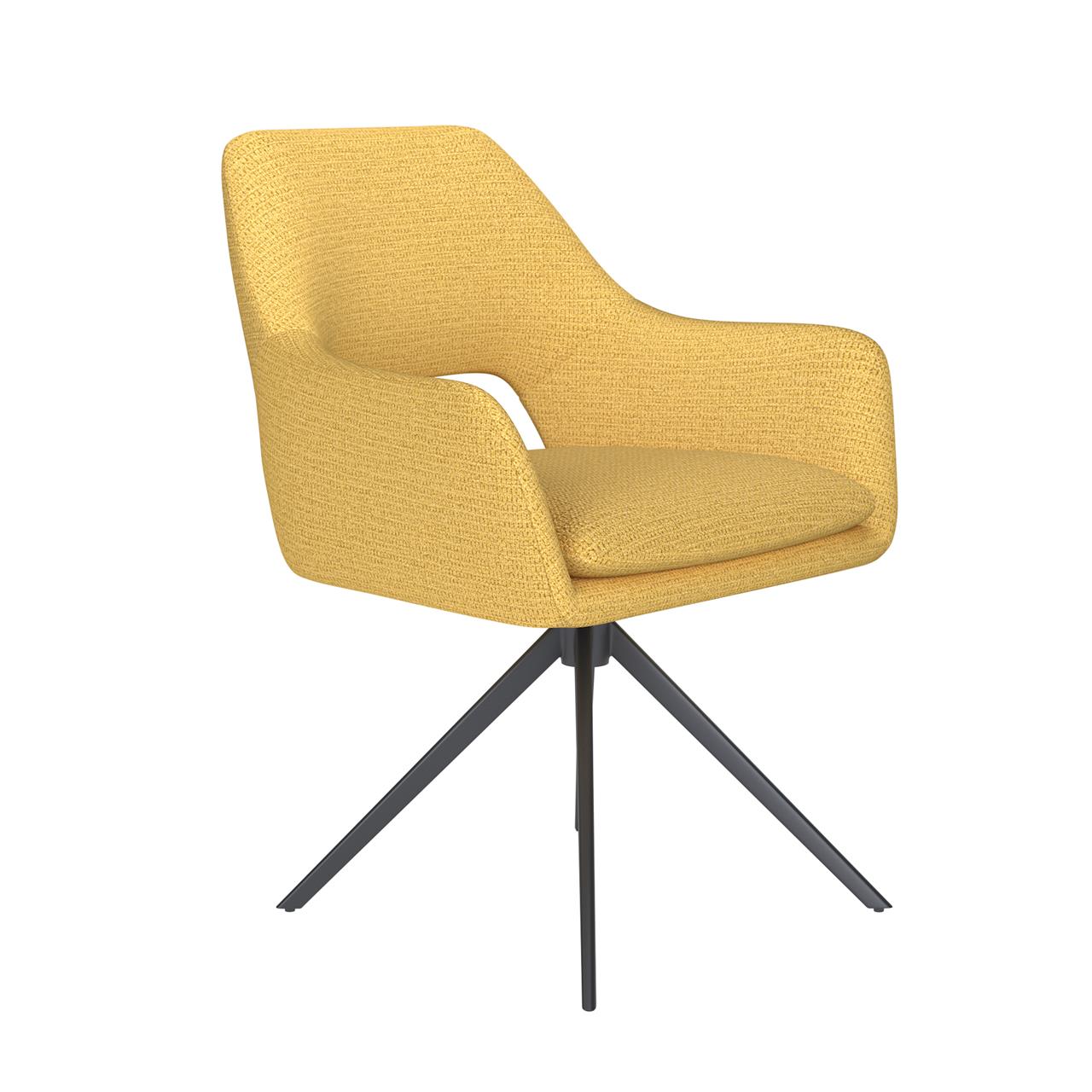 Chair mos ochre metal swivel
