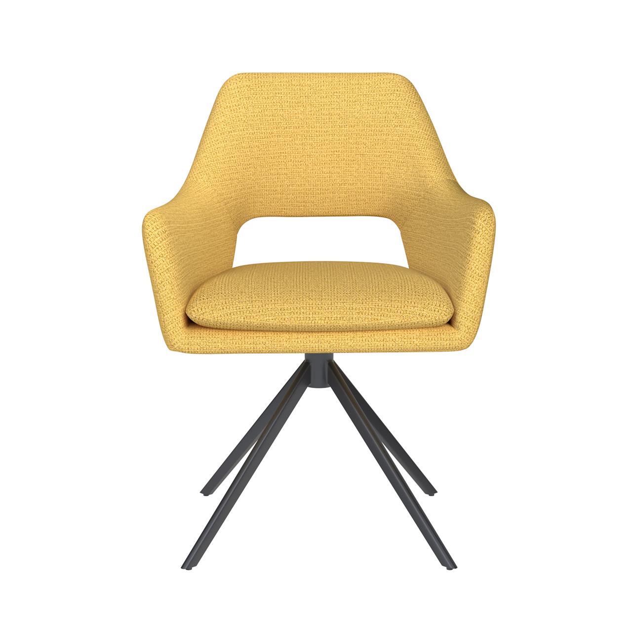 Chair mos ochre metal swivel