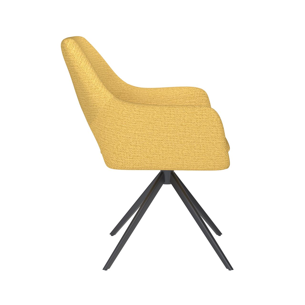 Chair mos ochre metal swivel