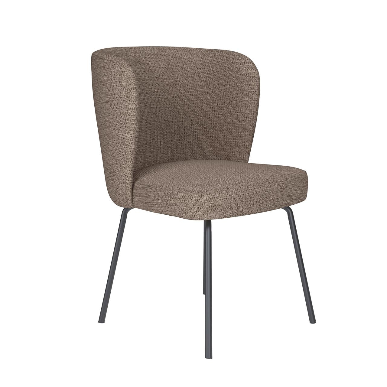 Chair stan taupe 4 metal legs